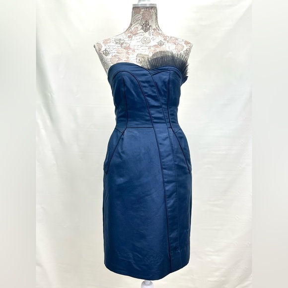 MARC by MARC JACOBS Navy blue Strapless mini sheath Dress size 2 - Picture 3 of 14